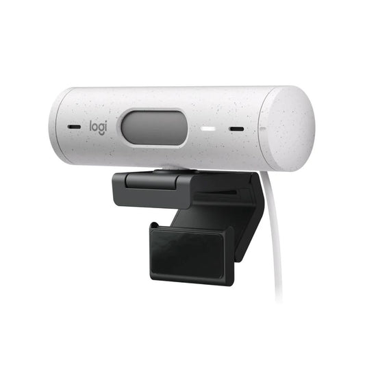 Logitech BRIO 500 Full HD 1080p USB Webcam – Off-White for Streaming & Video Calls - Globaltech.tc