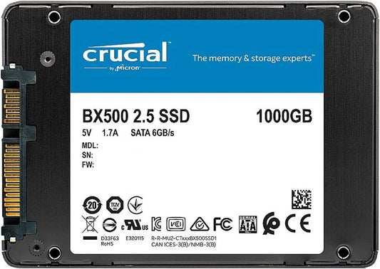 Crucial BX500 1TB SSD – 2.5" SATA III, Internal Solid State Drive - Globaltech.tc