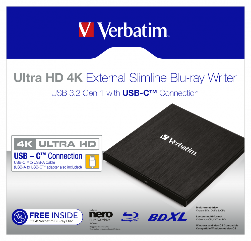 Verbatim 43888 Blu-Ray USB-C 4K Ultra HD