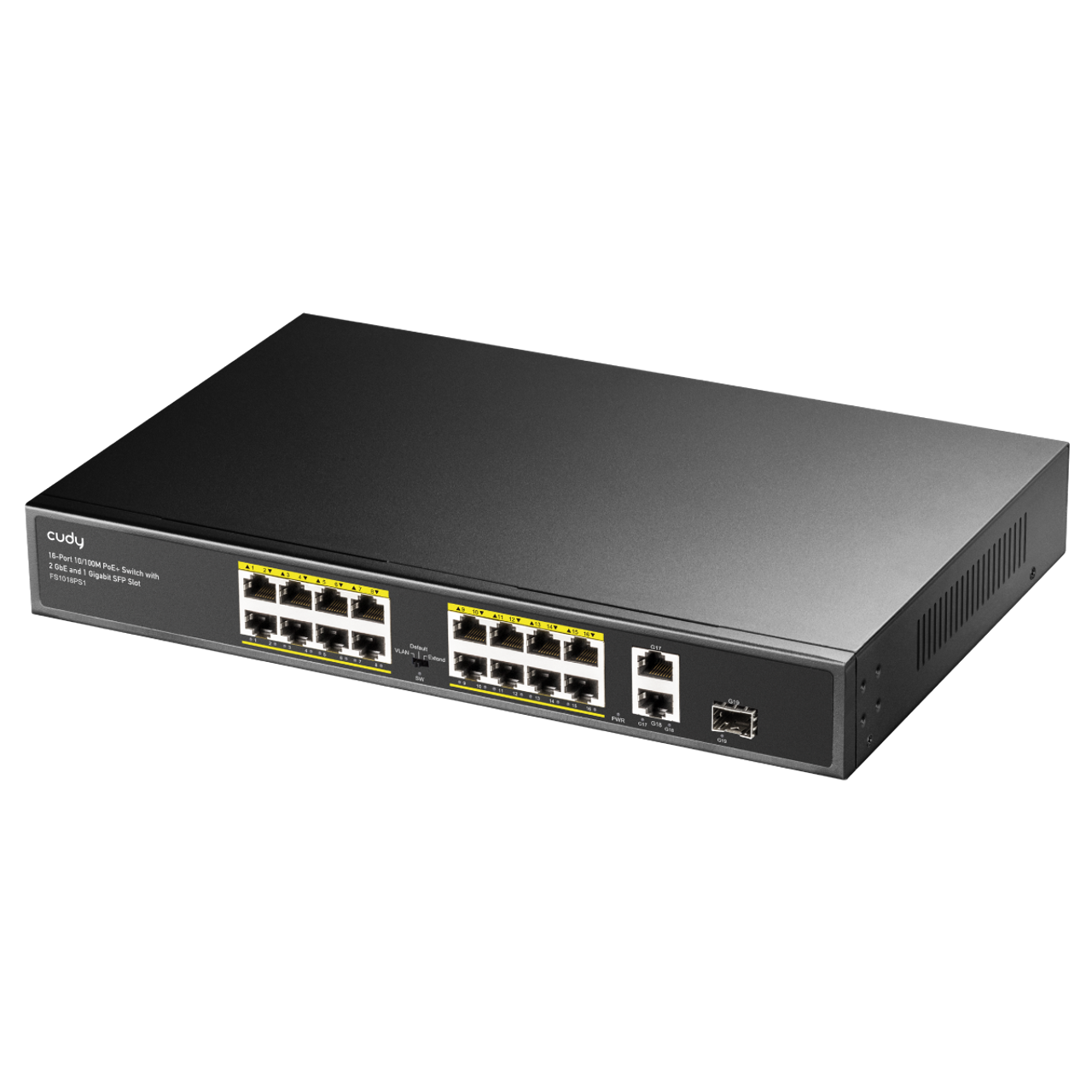 Cudy FS1018PS1 16-Port Fast Ethernet PoE+ Switch with SFP