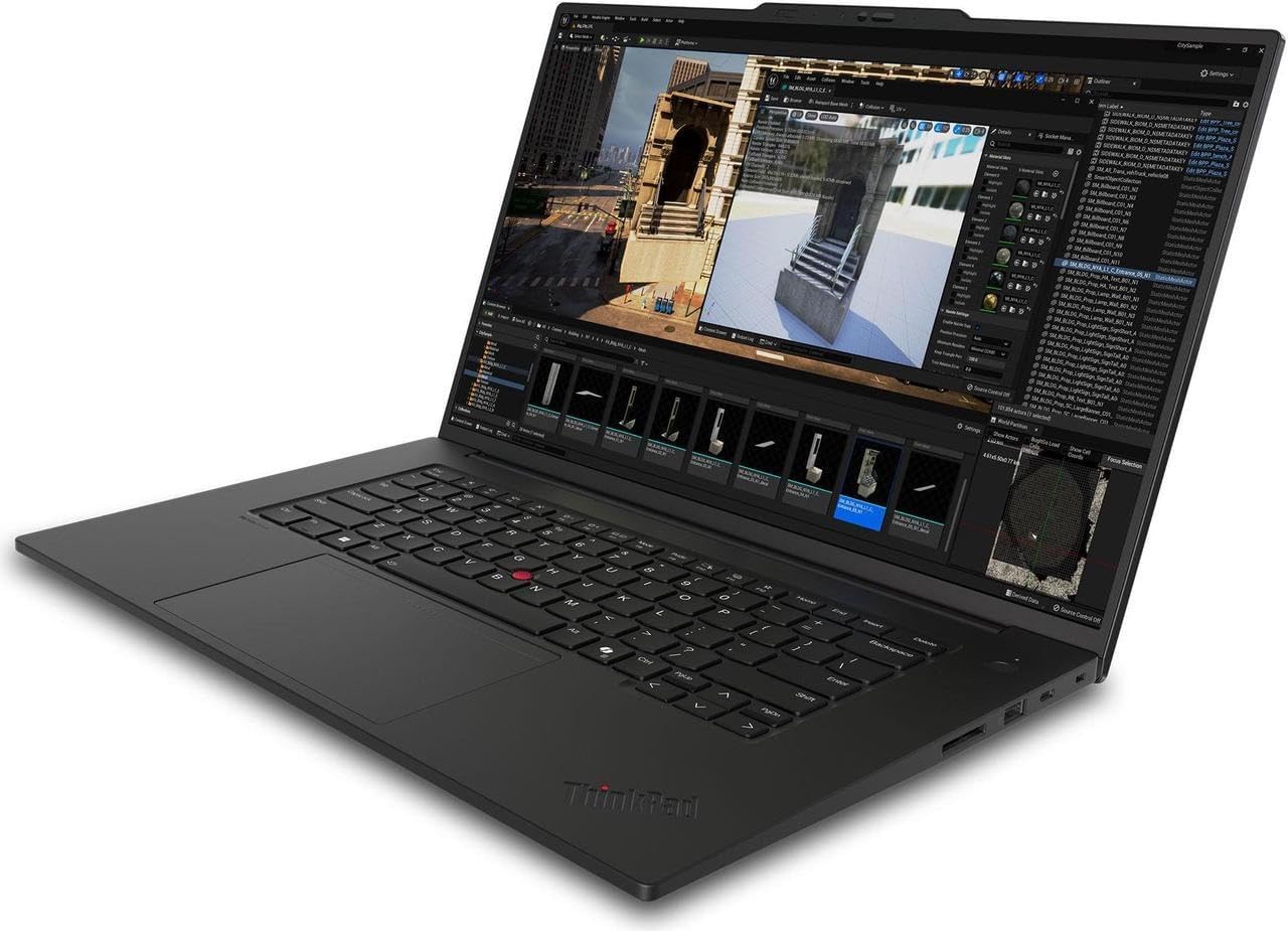 Lenovo ThinkPad P1 G7 – Intel Core Ultra 7 155H, 16GB RAM, 512GB SSD, 16" WQXGA, NVIDIA RTX 1000 Ada 6GB, Black