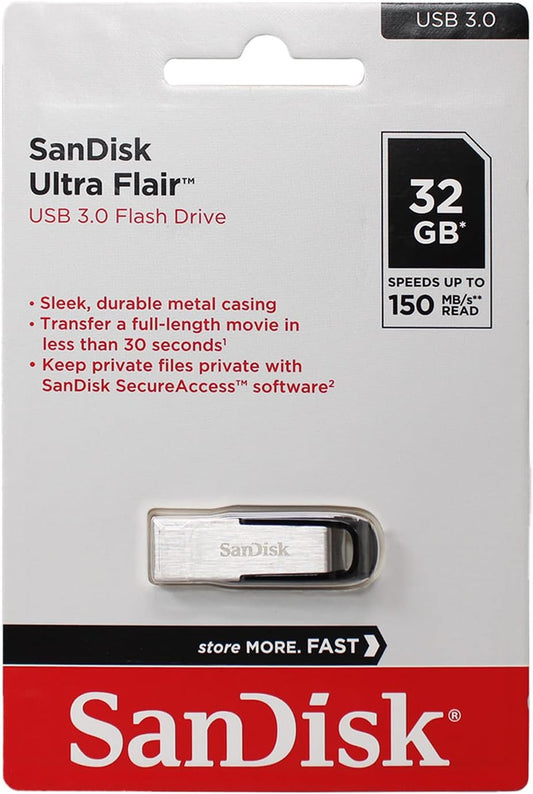 SanDisk Ultra Flair – USB 3.0 Flash Drive (32GB / 64GB) - Globaltech.tc