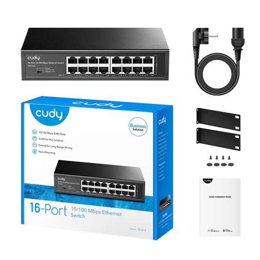 Cudy FS1016 16-Port 10/100Mbps Unmanaged Switch