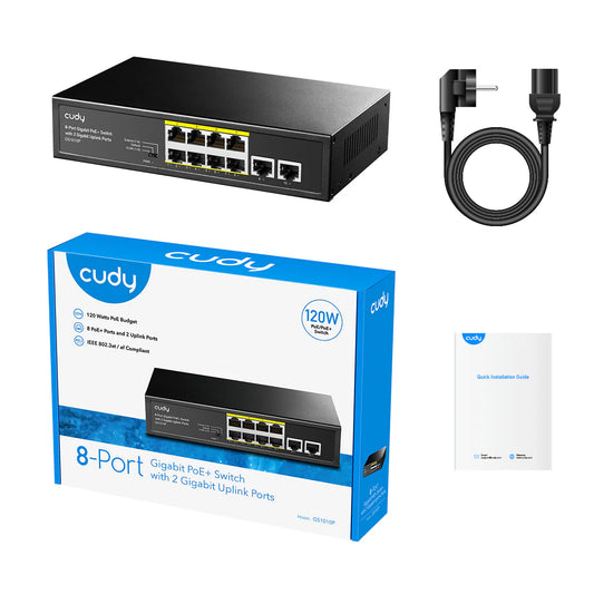 Cudy GS1010P 10-Port Gigabit PoE+ Unmanaged Switch