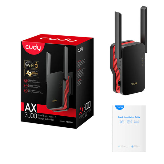 Cudy RE3000 – AX3000 Dual-Band Wi-Fi 6 Mesh Extender