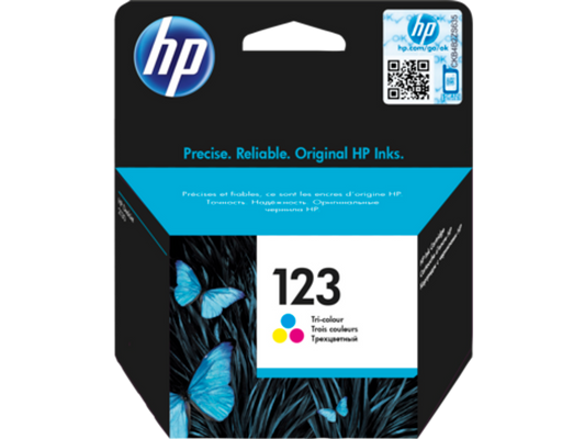 HP 123 Tri-Color Original Ink Cartridge (F6V16AE) - Globaltech.tc