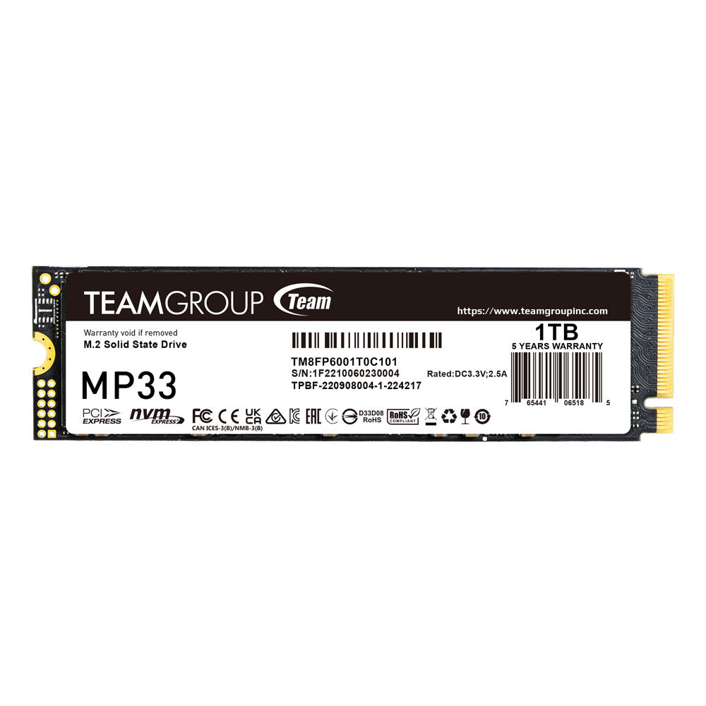 TeamGroup MP33 1TB NVMe M.2 SSD