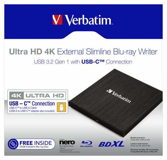 Verbatim 43888 Blu-Ray USB-C 4K Ultra HD