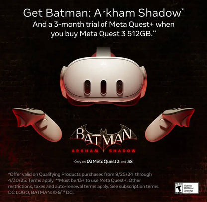Meta Quest 3 BATMAN Edition – 512GB VR Headset with Snapdragon XR2 G2 & 120Hz Display - Globaltech.tc
