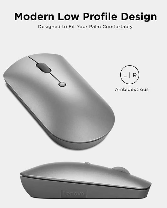 Lenovo 600 Bluetooth Silent Mouse – Compact, Wireless, Low-Noise Clicks - Globaltech.tc