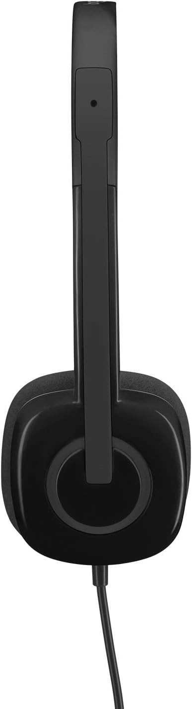 Logitech H151 Stereo Headset – 3.5mm Wired Headset with Rotating Boom Mic and In-Line Controls - Globaltech.tc