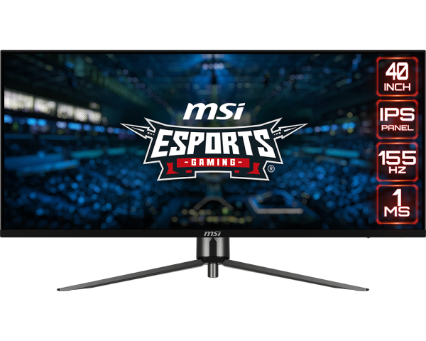 MSI MAG401QR 40" Ultra-Wide Gaming Monitor, UWQHD 3440x1440, 155Hz, 1ms, IPS – HDR, FreeSync, USB Hub - Globaltech.tc