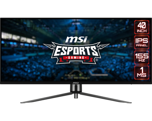 MSI MAG401QR 40" Ultra-Wide Gaming Monitor, UWQHD 3440x1440, 155Hz, 1ms, IPS – HDR, FreeSync, USB Hub - Globaltech.tc
