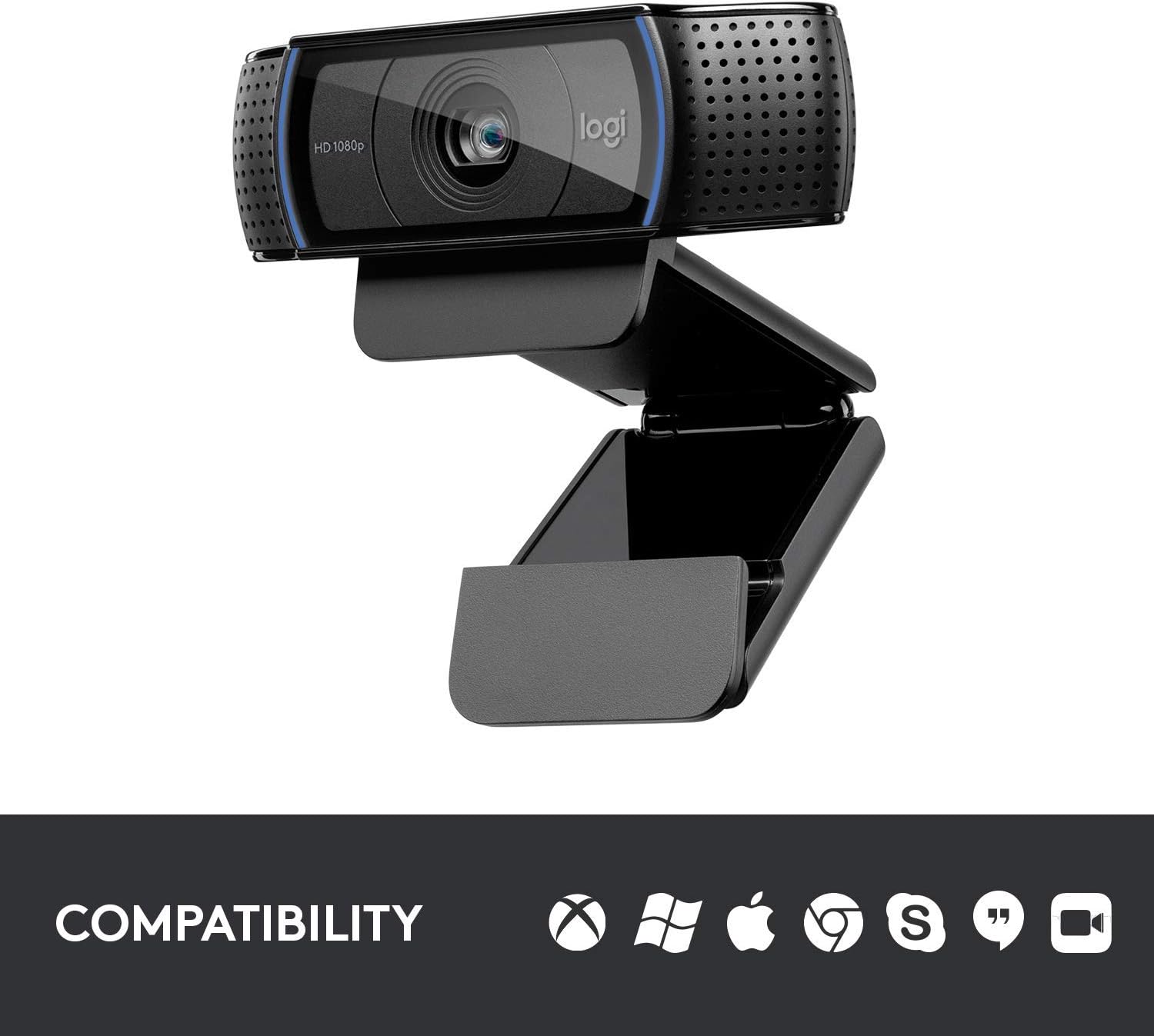 Logitech C920 HD Pro Webcam – Full HD 1080p, Stereo Microphones, Autofocus, Crystal-Clear Video - Globaltech.tc