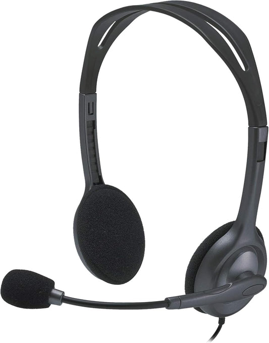 Logitech H110 Wired Headset – Stereo Audio with Noise-Canceling Microphone - Globaltech.tc