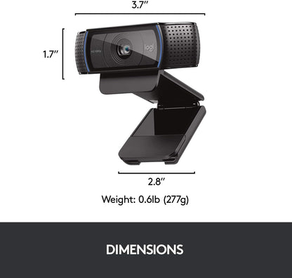 Logitech C920 HD Pro Webcam – Full HD 1080p, Stereo Microphones, Autofocus, Crystal-Clear Video - Globaltech.tc
