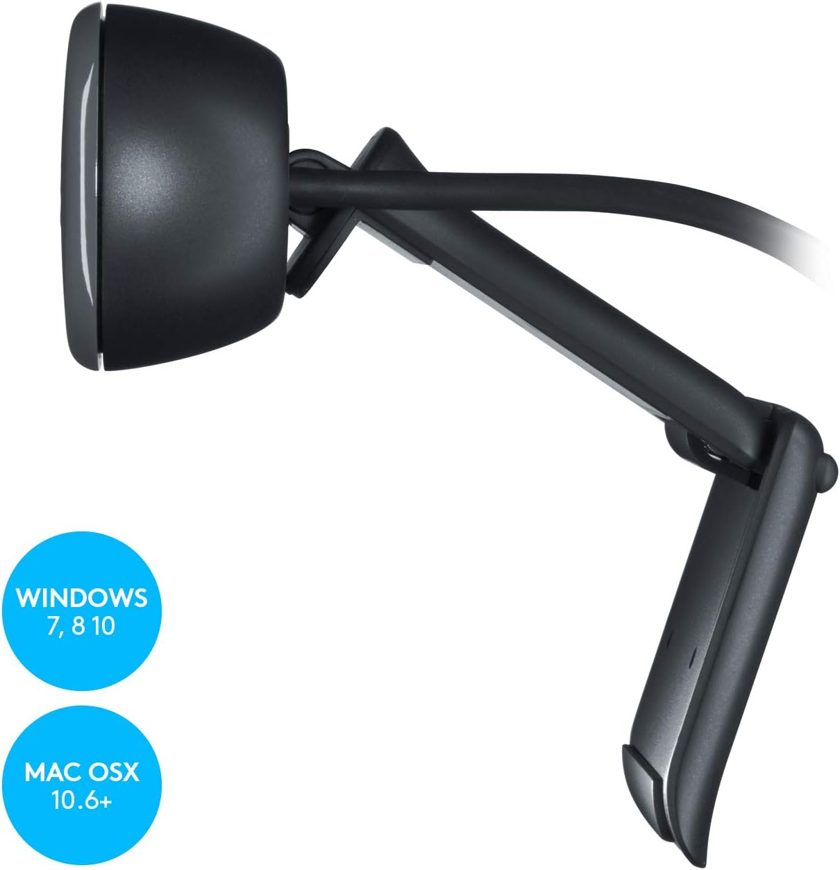 Logitech C270 HD Webcam – 720p Video Calling, Built-in Microphone, Universal Clip - Globaltech.tc