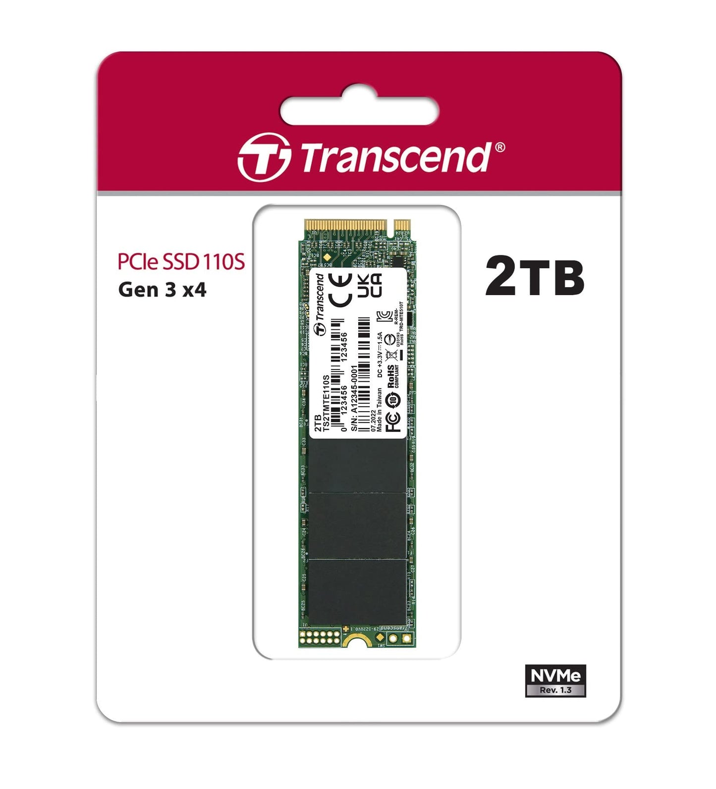 Transcend MTE110S M.2 2280 NVMe SSD 2TB – TS2TMTE110S