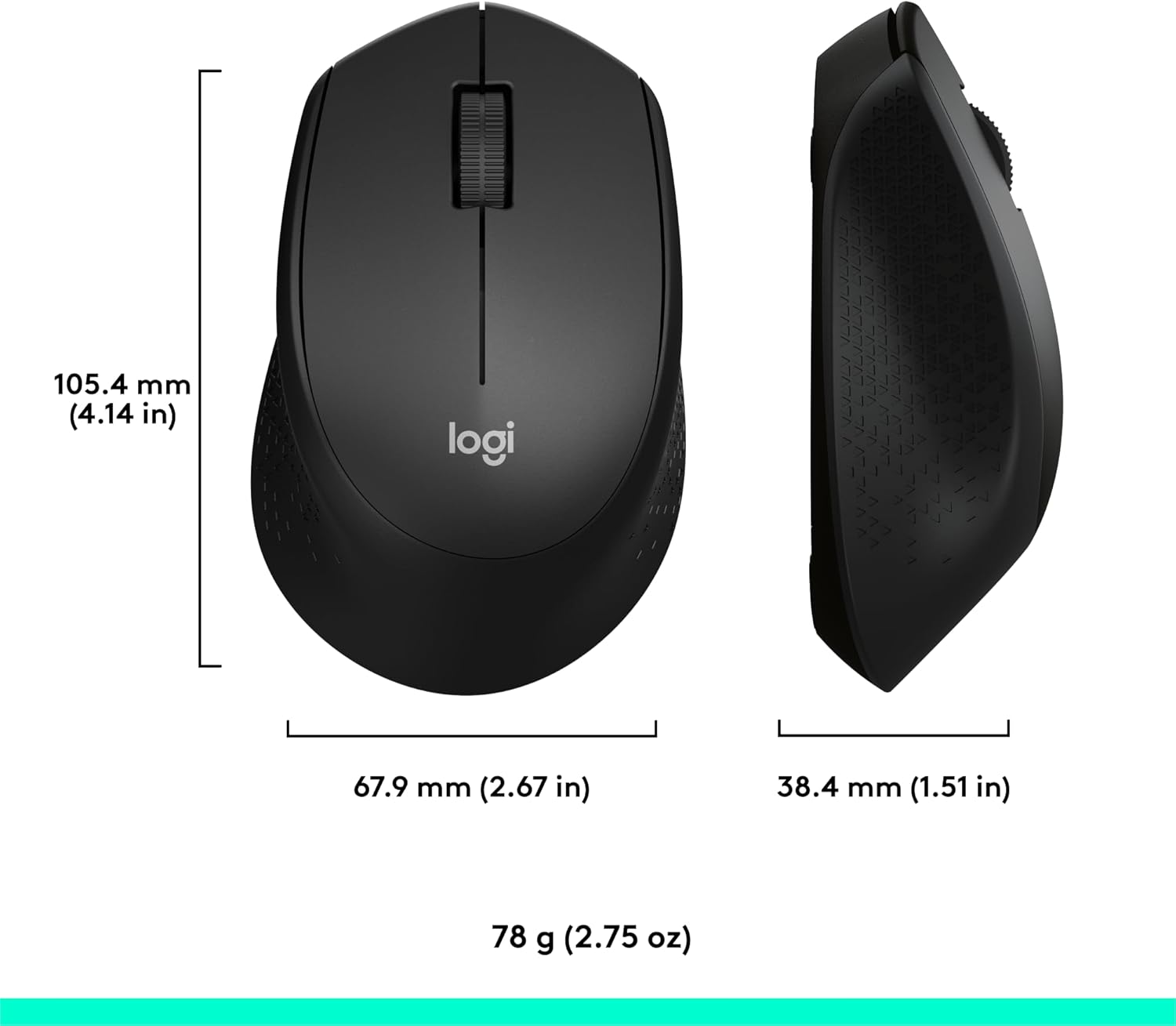Logitech M330 Silent Plus – Wireless Silent Mouse with Long Battery Life and Ergonomic Design - Globaltech.tc