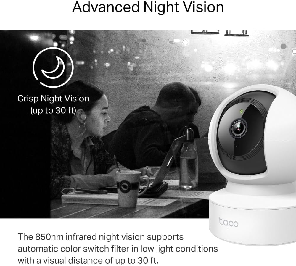 TP-Link Tapo C212 – Indoor 2K (3MP) Surveillance Camera, WLAN/Ethernet, Night Vision, Motion Detection, SD Card Slot (Up to 512GB), Alexa Compatible - Globaltech.tc