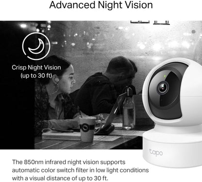 TP-Link Tapo C212 – Indoor 2K (3MP) Surveillance Camera, WLAN/Ethernet, Night Vision, Motion Detection, SD Card Slot (Up to 512GB), Alexa Compatible - Globaltech.tc