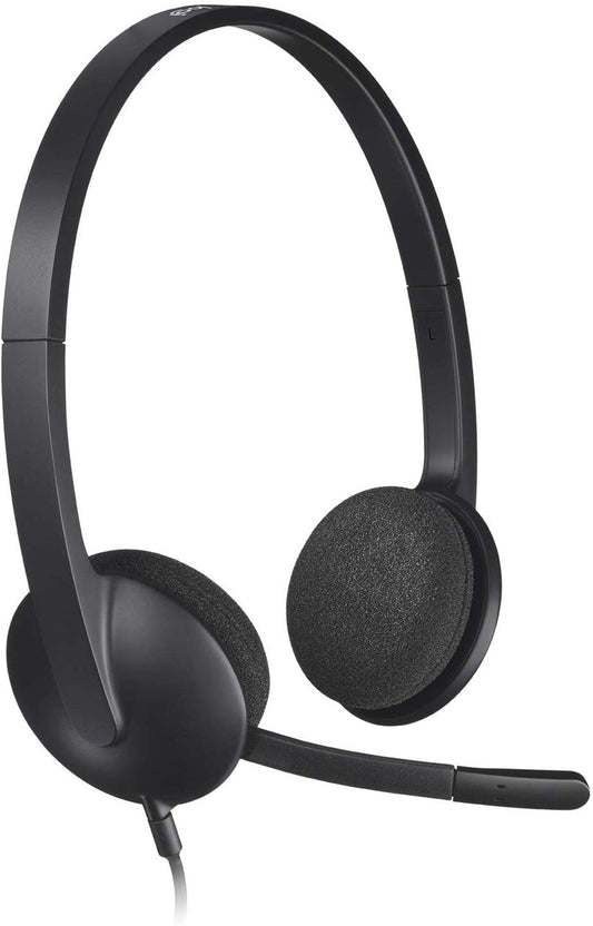 Logitech H340 Wired USB Headset – Stereo Audio with Noise-Canceling Microphone - Globaltech.tc
