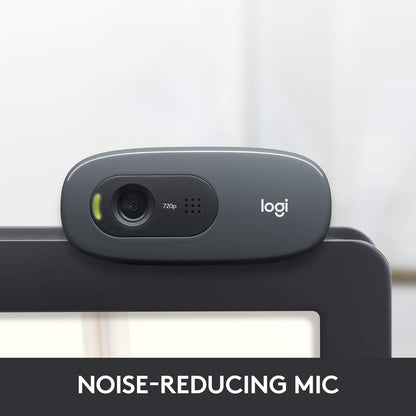 Logitech C270 HD Webcam – 720p Video Calling, Built-in Microphone, Universal Clip - Globaltech.tc
