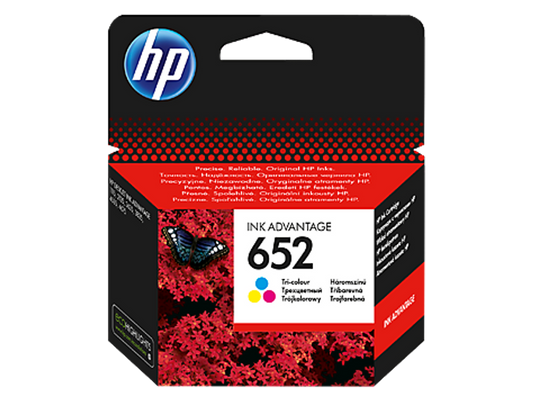 HP 652 Tri-Color Original Ink Advantage Cartridge (F6V24AE) - Globaltech.tc