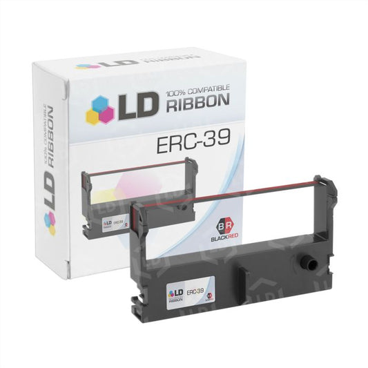 Epson ERC-39 Compatible Printer Ribbon (Black/Red)