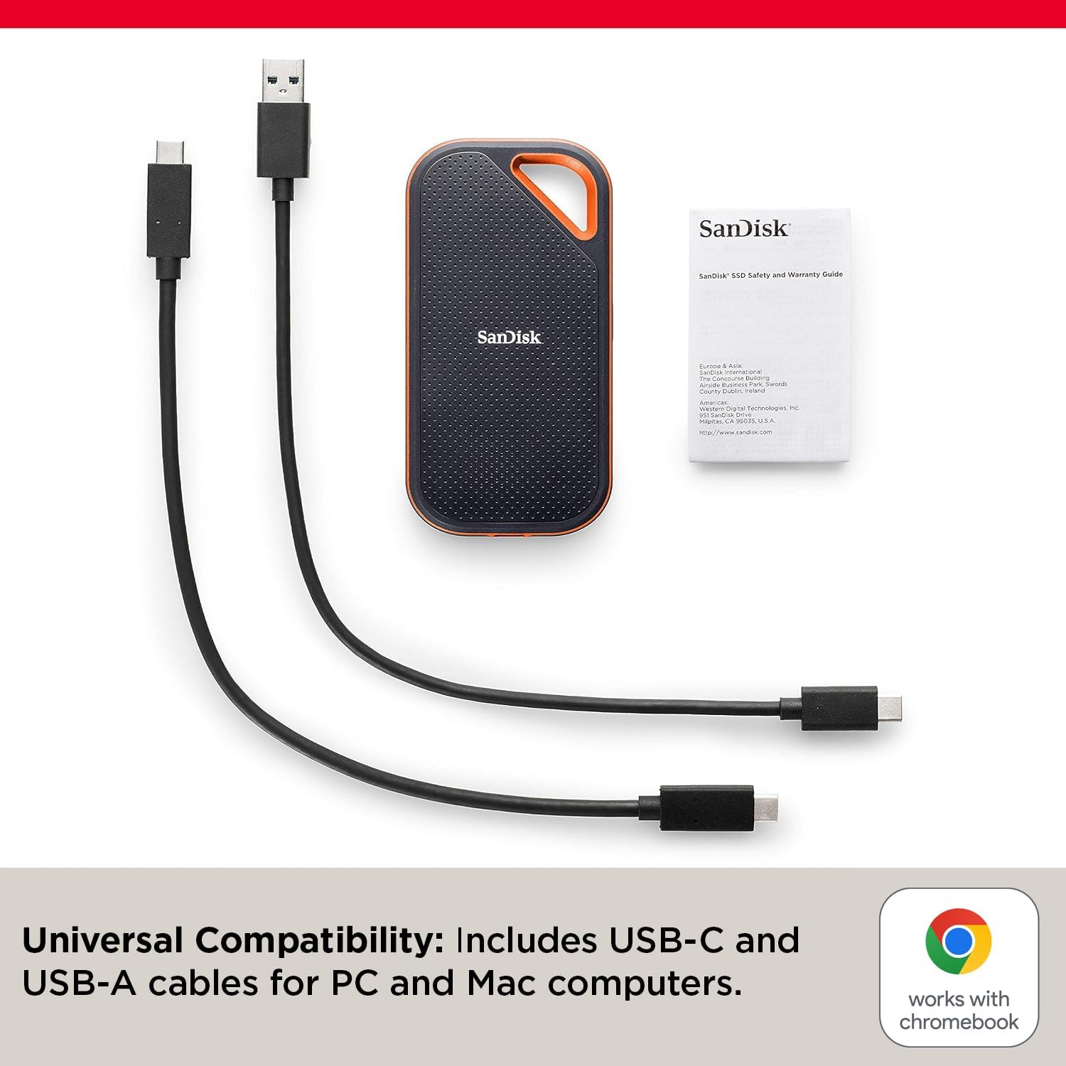 SanDisk Extreme PRO 4TB Portable SSD – Up to 2000MB/s Read & Write, USB 3.2 Gen 2x2, Rugged IP65 Design - Globaltech.tc