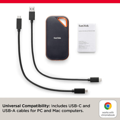 SanDisk Extreme PRO 4TB Portable SSD – Up to 2000MB/s Read & Write, USB 3.2 Gen 2x2, Rugged IP65 Design - Globaltech.tc