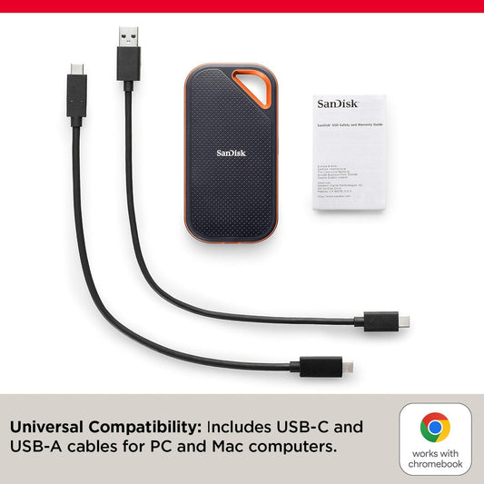 SanDisk Extreme PRO 4TB Portable SSD – Up to 2000MB/s Read & Write, USB 3.2 Gen 2x2, Rugged IP65 Design - Globaltech.tc