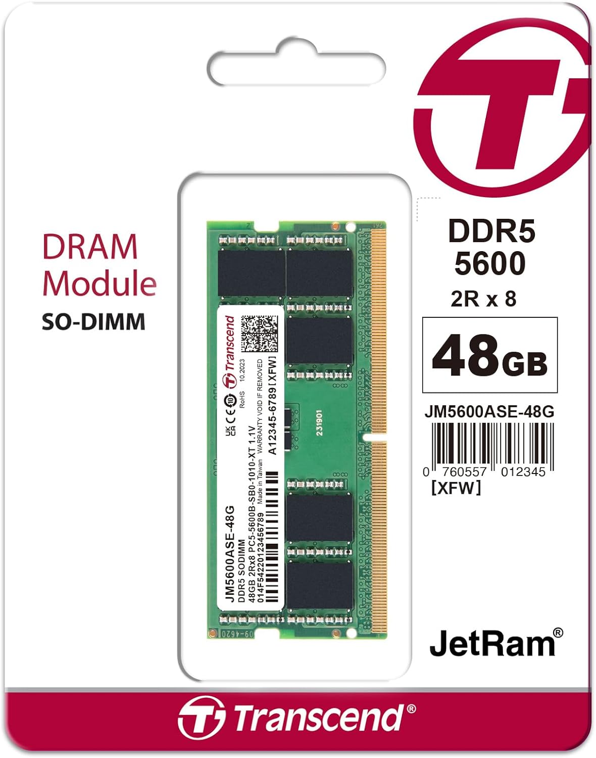 Transcend DDR5 5600MHz RAM – 8GB / 16GB / 32GB / 48GB - Globaltech.tc