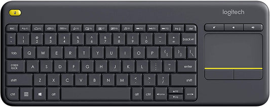 Logitech K400 Plus Wireless Keyboard with Touchpad – Black, Compact, Long-Range, EN/ARA Layout - Globaltech.tc