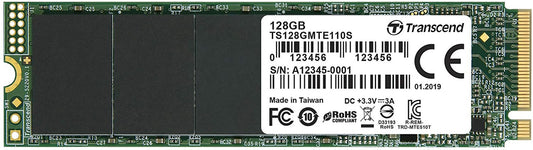 Transcend MTE110S M.2 NVMe SSD – 128GB, PCIe Gen3 x4, Internal SSD - Globaltech.tc