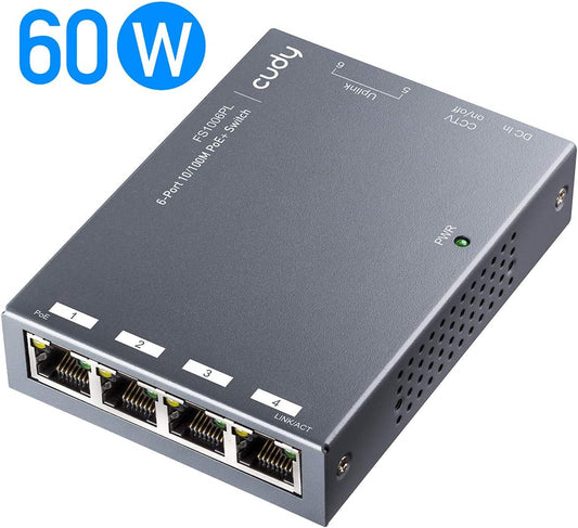 Cudy FS1006PL 6-Port 10/100M PoE+ Unmanaged Switch