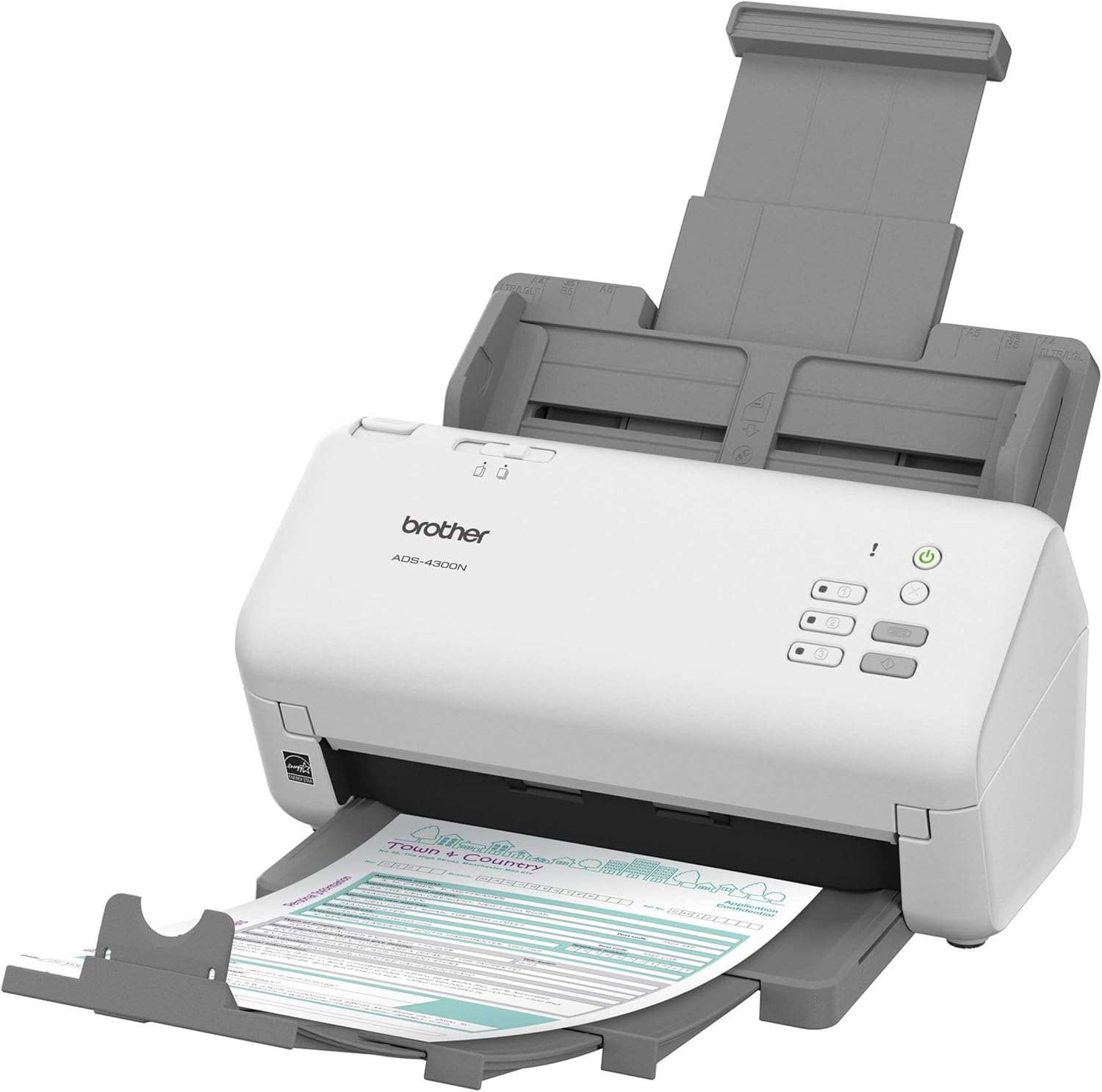 ADS-4300N Professional High-Speed Network Desktop Scanner – 40ppm, Duplex ADF - Globaltech.tc