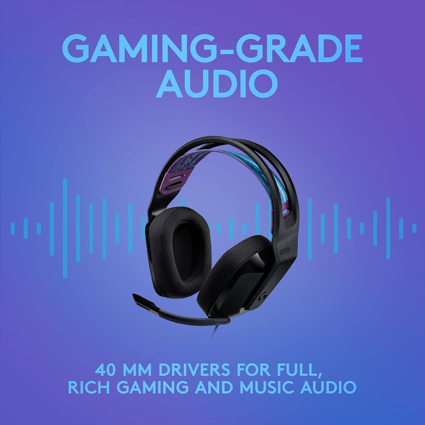 Logitech G335 Wired 3.5mm Gaming Headset – Black - Globaltech.tc
