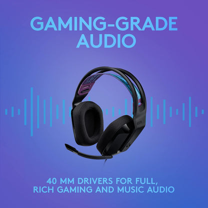 Logitech G335 Wired 3.5mm Gaming Headset – Black - Globaltech.tc
