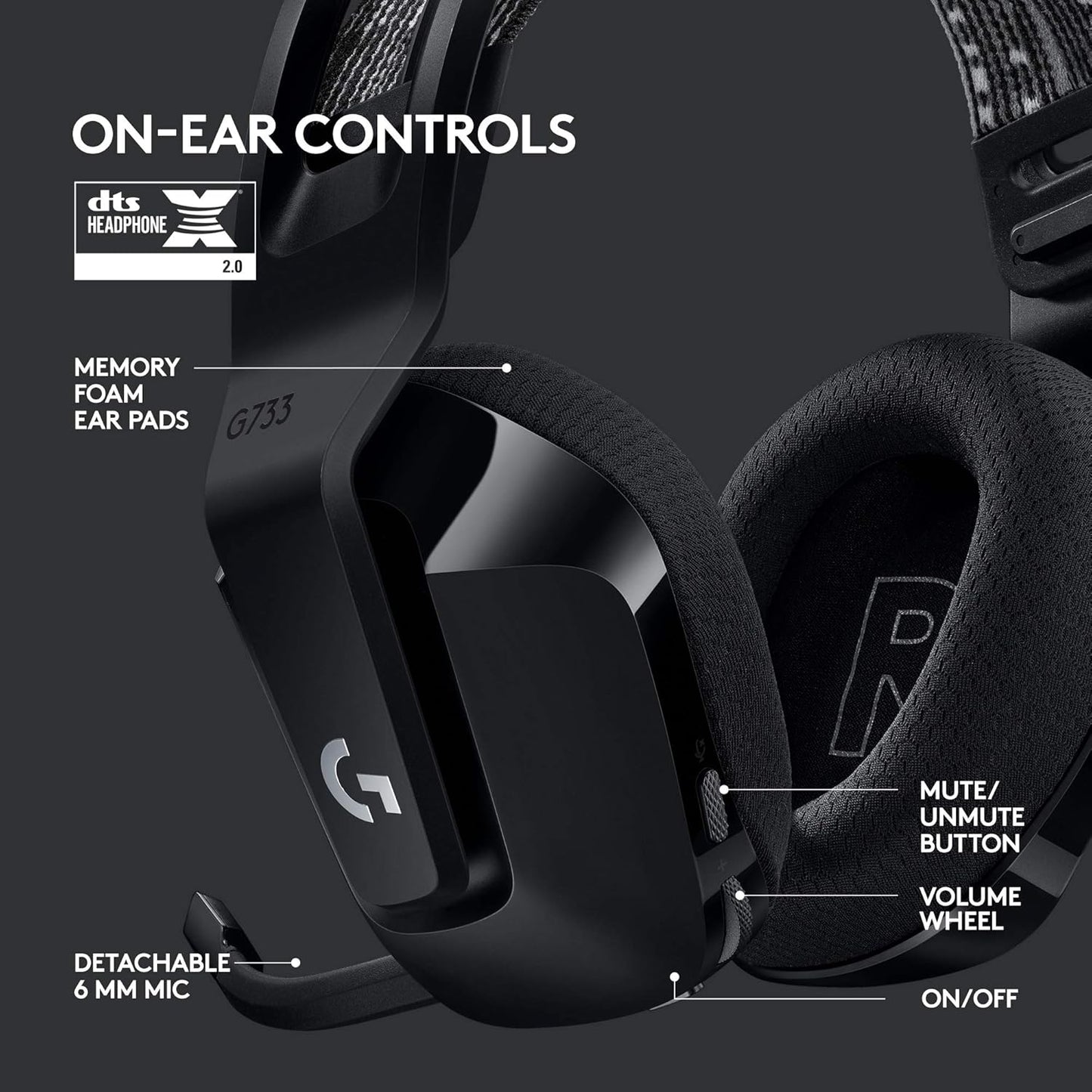 Logitech G733 LIGHTSPEED Wireless RGB Gaming Headset – Black - Globaltech.tc