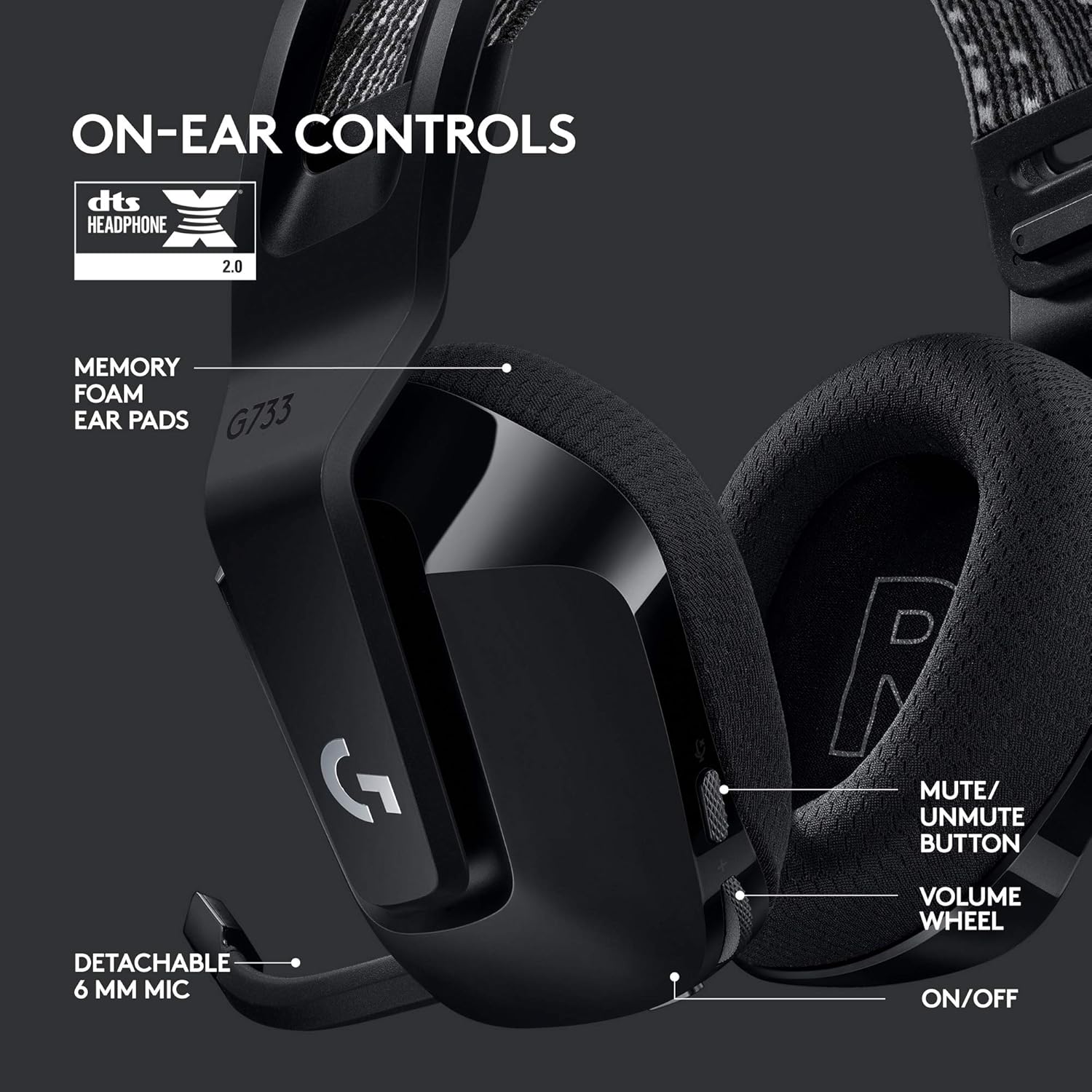 Logitech G733 LIGHTSPEED Wireless RGB Gaming Headset – Black - Globaltech.tc