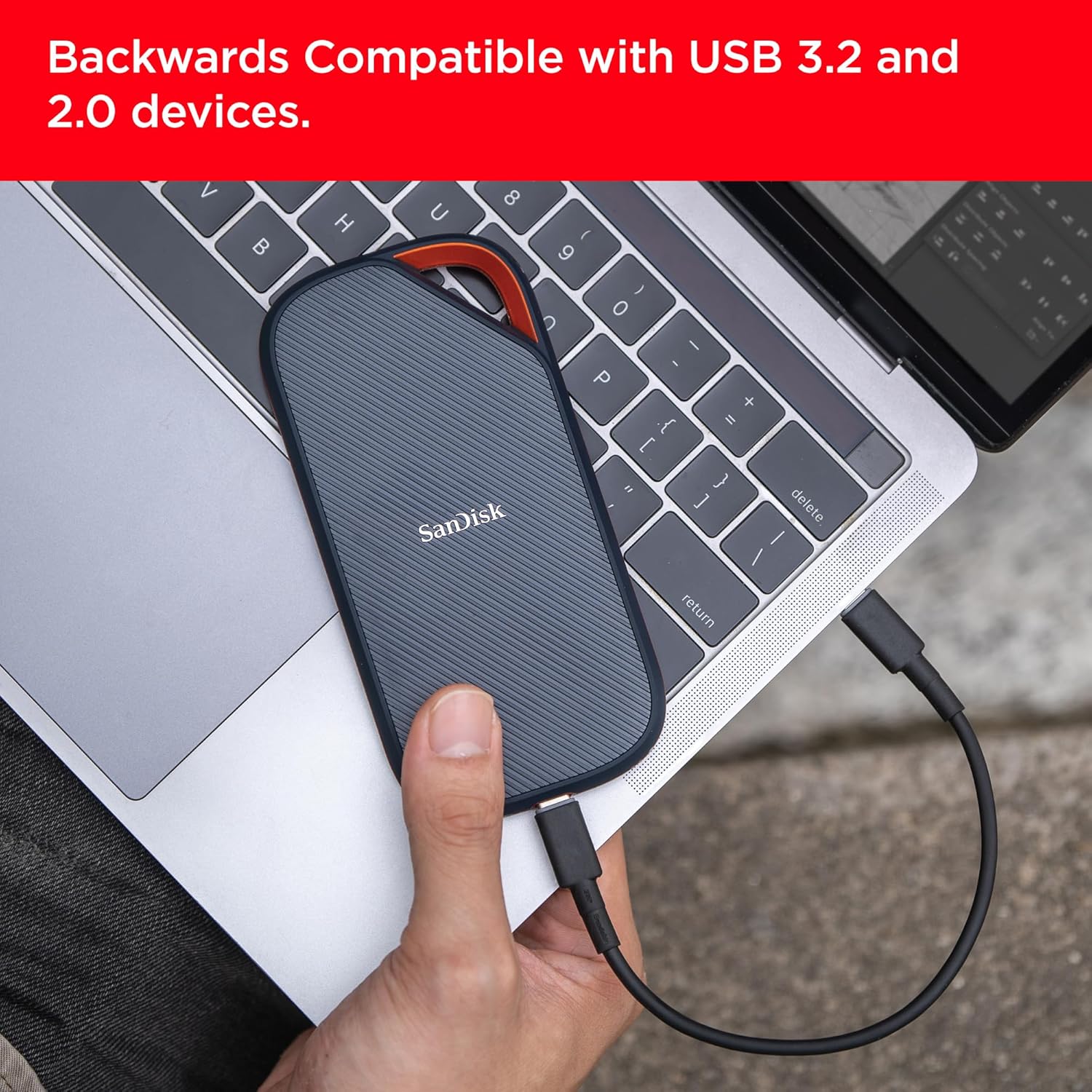 SanDisk 2TB Extreme PRO Portable SSD – Up to 3800MB/s Read, 3700MB/s Write, USB4 & USB-C, IP65 Resistant - Globaltech.tc