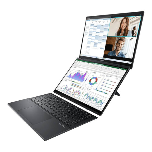 ASUS Zenbook DUO OLED UX8406MA – Intel Core Ultra 7, 16GB RAM, 1TB SSD, Dual 14" 3K OLED Touch, Stylus Support - Globaltech.tc