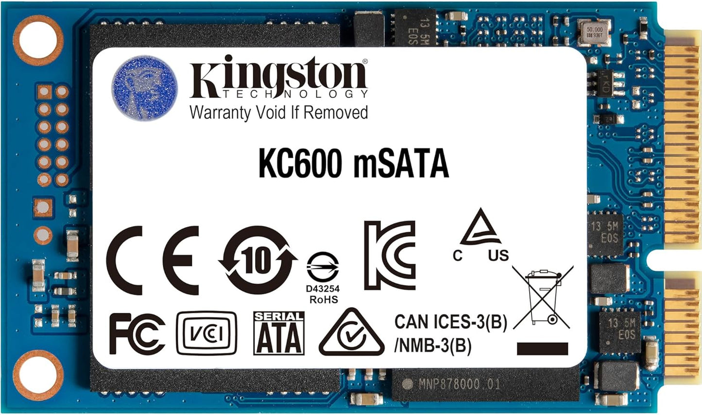 Kingston KC600 1TB mSATA SSD – Internal Solid State Drive, 3D TLC NAND, SATA III, High-Speed Performance - Globaltech.tc