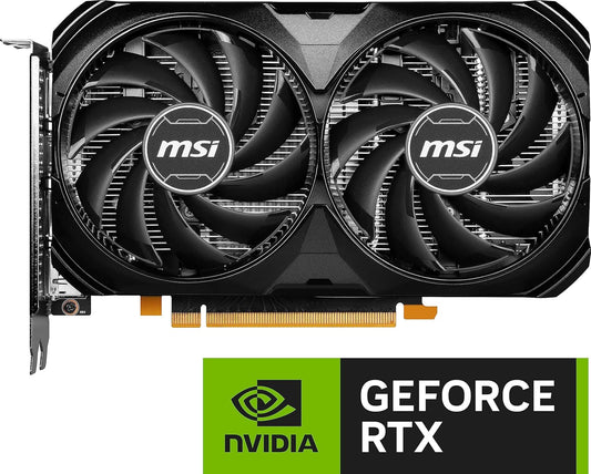 MSI GeForce RTX 4060 VENTUS 2X Black 8G OC – Dual-Fan Graphics Card, 8GB GDDR6, Ray Tracing, DLSS 3 - Globaltech.tc