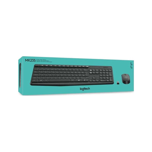 Logitech MK235 Wireless Keyboard & Mouse Combo – Spill-Resistant, Tilt Legs, EN/AR - Globaltech.tc