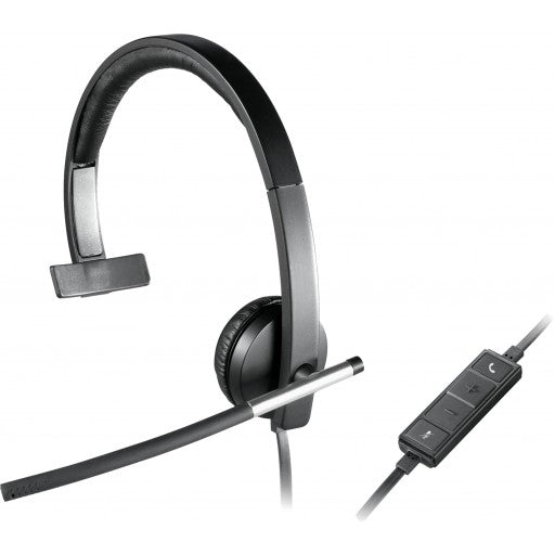 Logitech H650e Wired Mono USB Pro Headset – Noise-Canceling Mic with In-Line Controls - Globaltech.tc