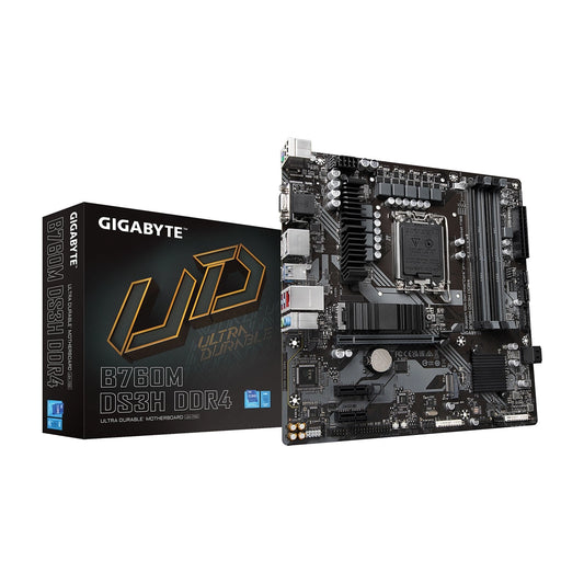 GIGABYTE B760M DS3H DDR4 Motherboard – LGA 1700, DDR4, Dual M.2, PCIe 4.0, USB-C, micro-ATX - Globaltech.tc