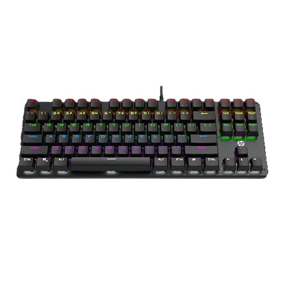 HP GK200 Mechanical RGB Keyboard – Blue Switches, Multicolor Backlighting