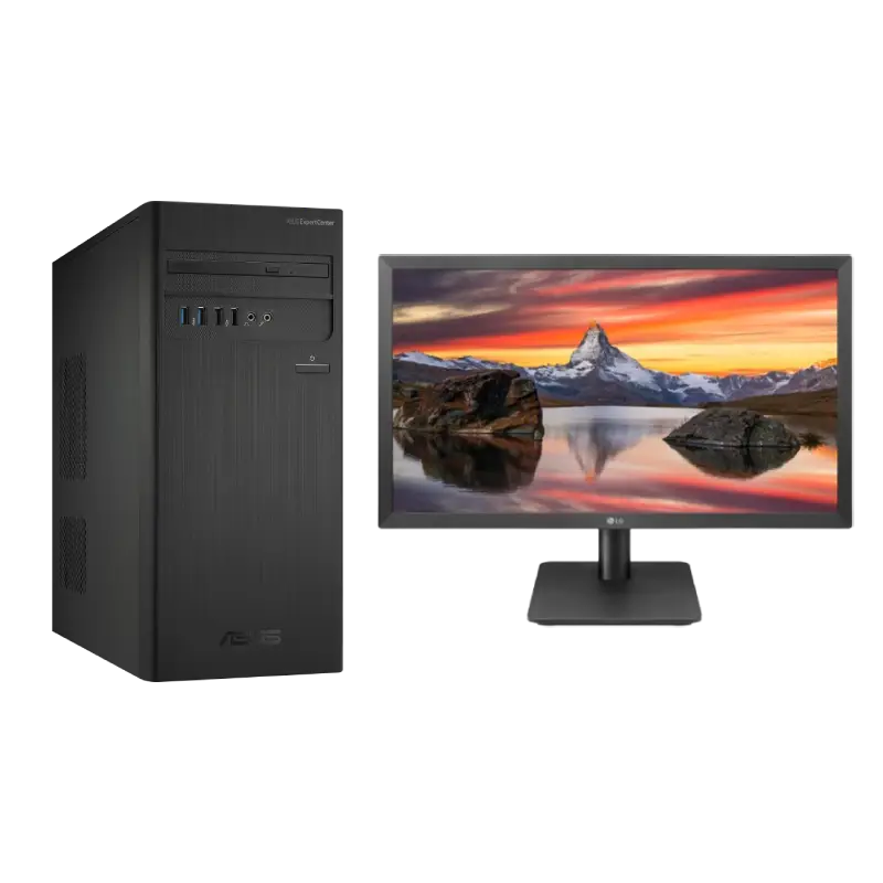 ASUS D300TA Tower Desktop – Core i5-10400, 8GB RAM, 1TB HDD + Free 24" Acer Monitor - Globaltech.tc